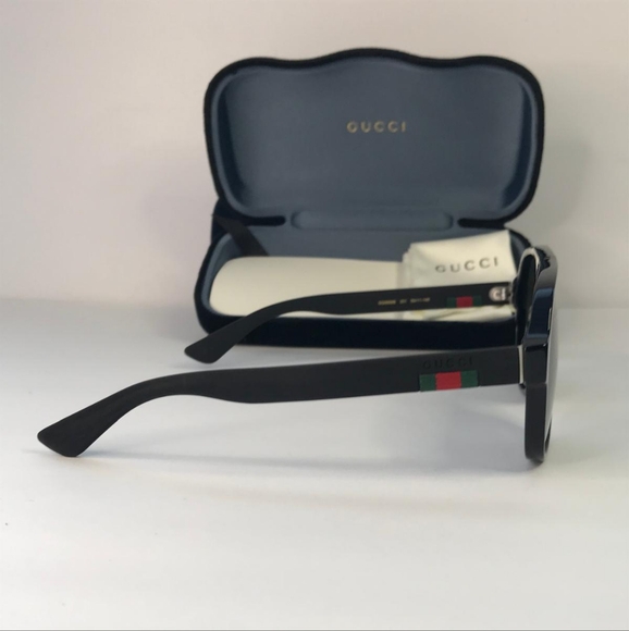 Gucci Men's GG0009S GG/0009/S 001 Black Retro Fashion Pilot Sunglasses 59mm - Picture 11 of 15